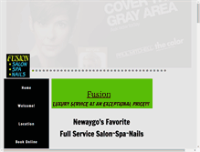 Tablet Screenshot of fusion-salon.com